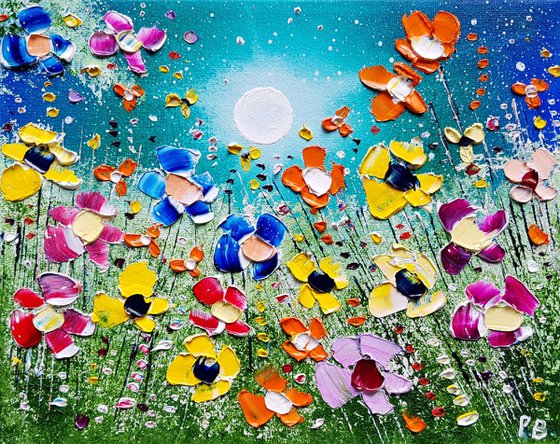 "Mystical Meadow Flowers in Love"