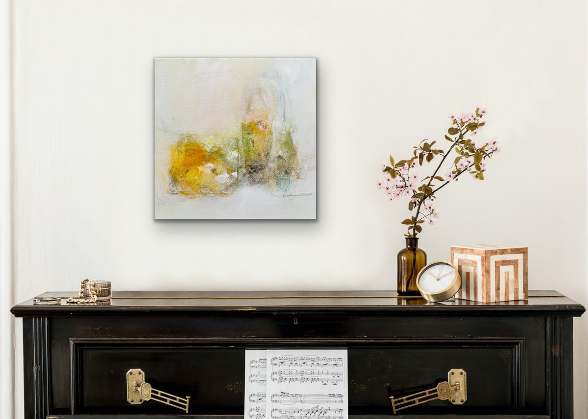 Abstract Acrylic Painting By Kirsten Schankweiler, 12 X 12", Nature