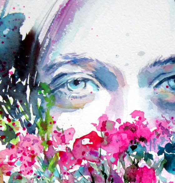 Beauty girl with flowers