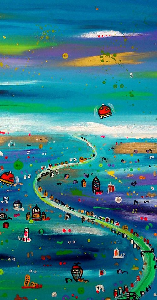 Pretty Futuristic City by Maria Luisa  Azzini