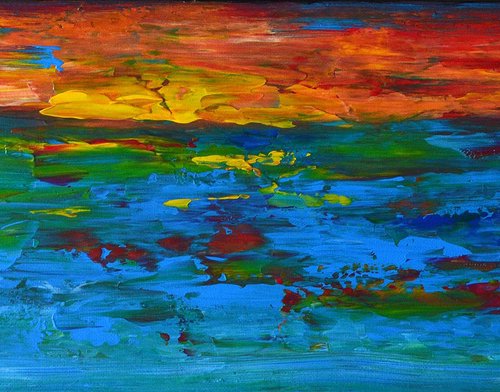 Abstract sunset by Isabelle Vobmann