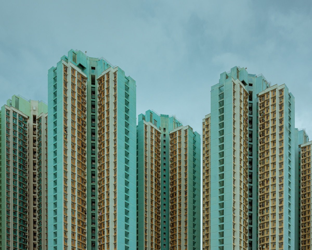 Abstract Cityscapes Photograph By Serge Horta, 40 X 32", Ghost Town, Original Artwork