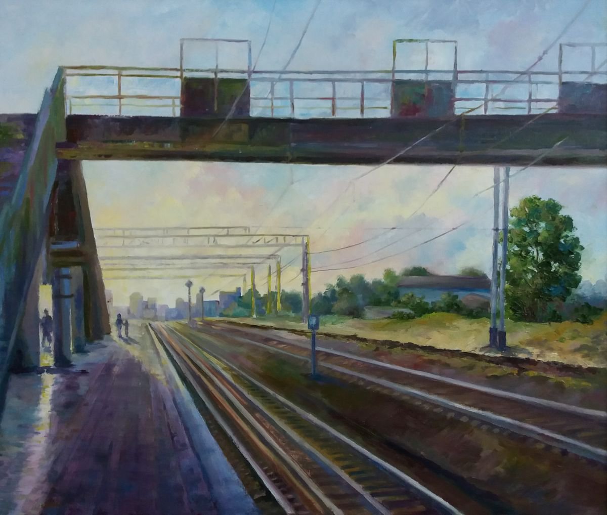 Morning on the platform by Liubov Ponomareva