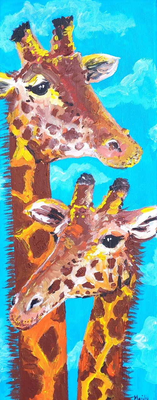 "2 giraffes" by Marily Valkijainen