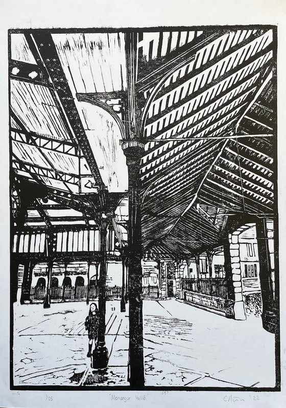 Linocut Print - Monsegur Halle