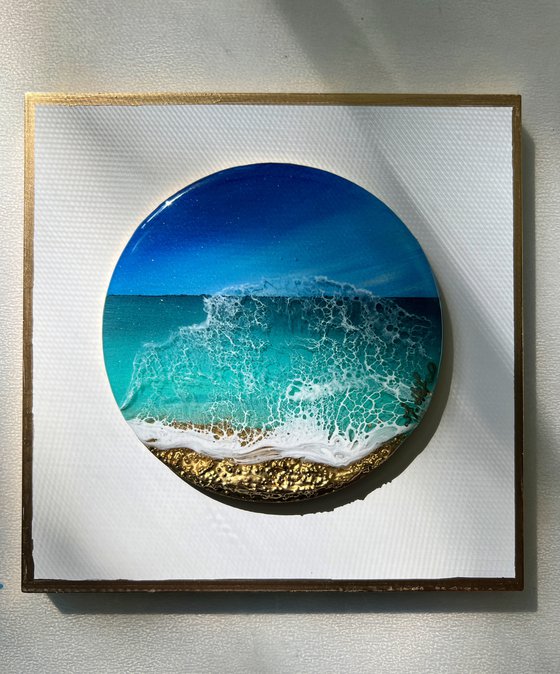 "Little wave" #3 - Miniature ocean painting