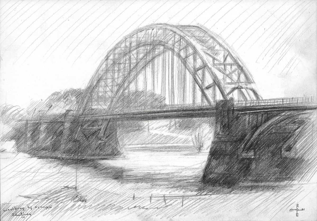 Bridge over the river Waal at Nijmegen - 21-04-14 by Corne Akkers