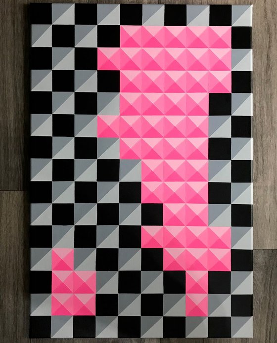 Original Geometric Canvas Painting