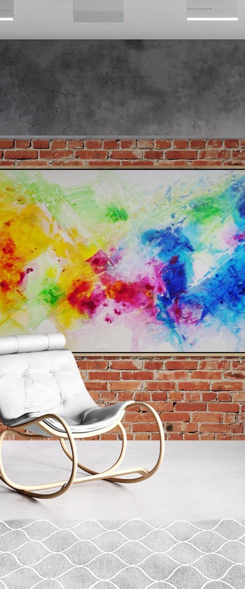 Chemistry of Colour 240cm x 100cm Textured Abstract Art by Franko