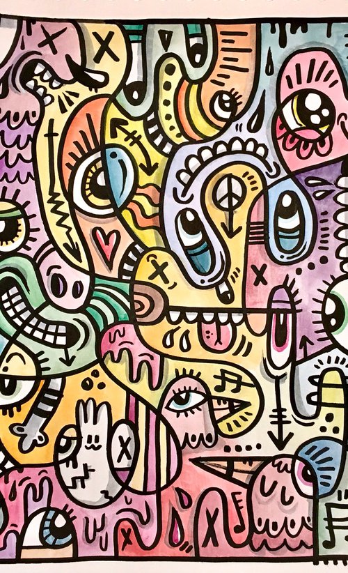 Untitled Colour Doodle 2. FREE U.K Shipping by Luke Crump