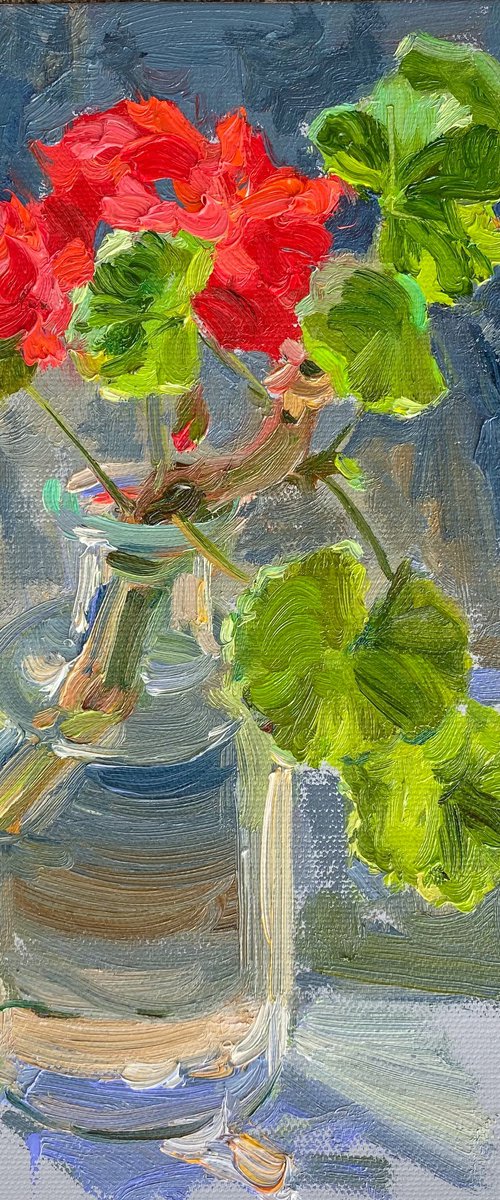 The Branch of Pelargonium by Nataliia Nosyk