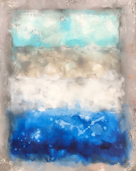 patina sea colors (100 x 80 cm)