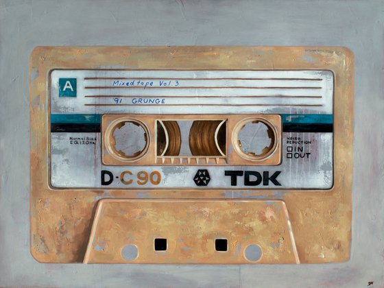 Mixed tape vol 3 - Retro series. - 91' GRUNGE - limited edition print Giclée
