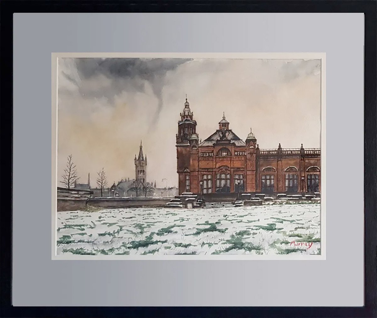 Glasgow Cityscape Painting Scotland Kelvinrgrove Artfinder