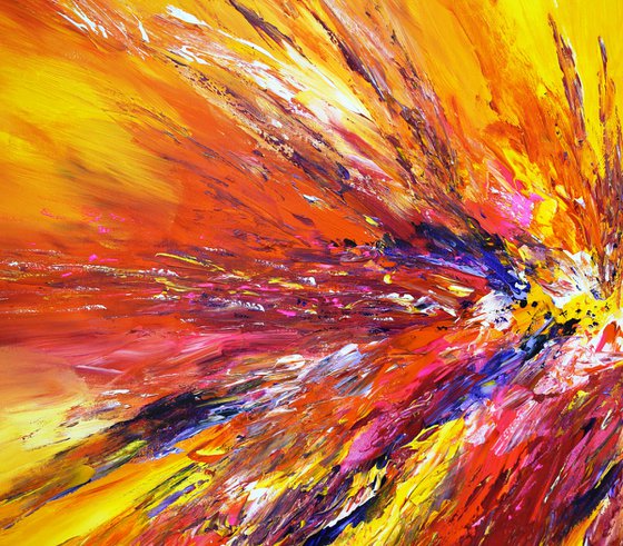 Yellow Red Abstraction XL 2