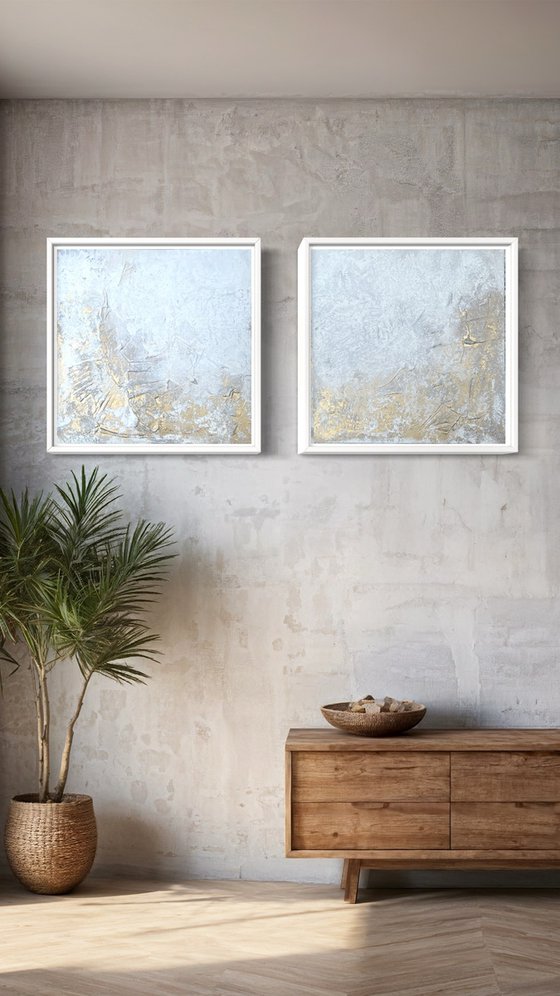 Reflejos diptych painting