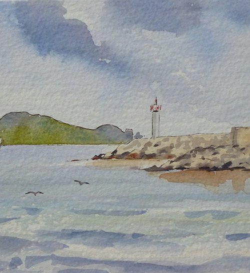 Lighthouse at Howth Pier by Maire Flanagan