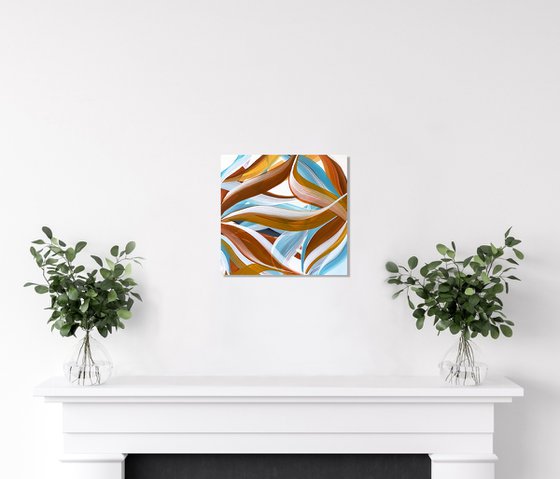 Ocher and Sky blue shades