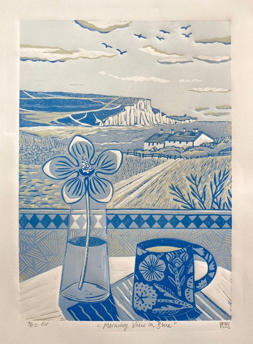 Morning View in Blue by Alison  Headley