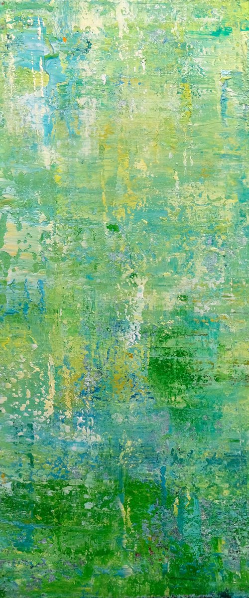 Green Abstract Composition by Behshad Arjomandi