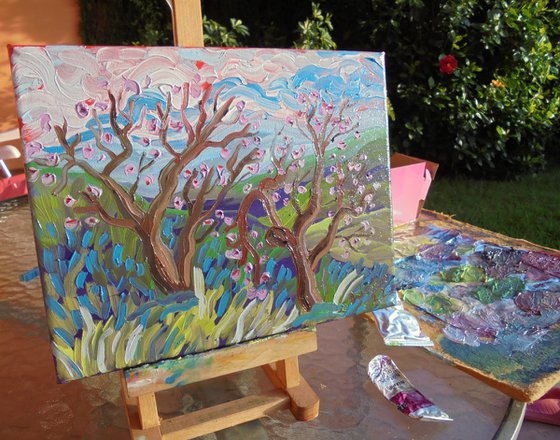 SOLD- Almond blossom trees II