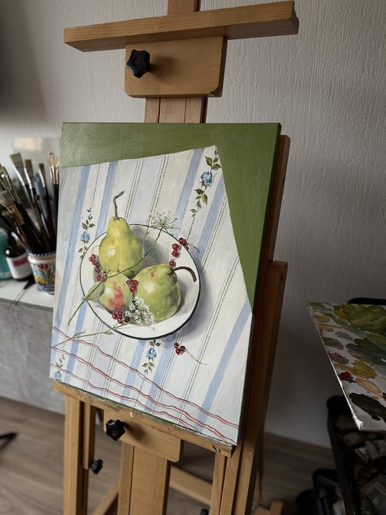 Blue symphony on the kitchen table