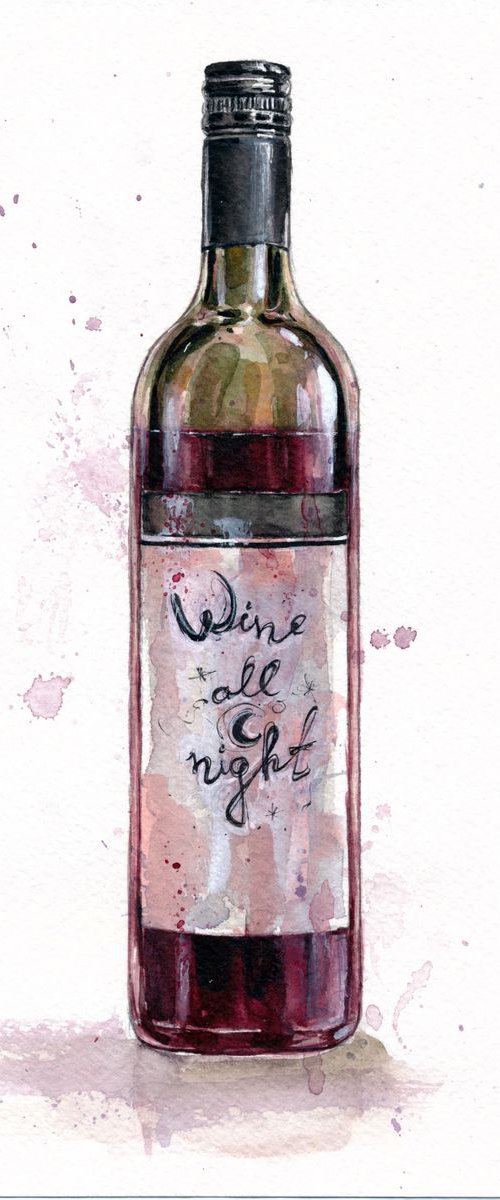 Wine all Night by Doriana Popa
