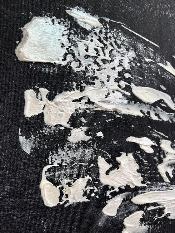 White Black Abstract butterfly