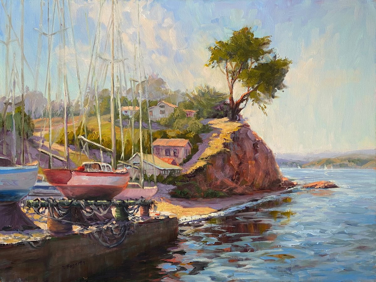 Boatyard Tomales Bay by Tatyana Fogarty