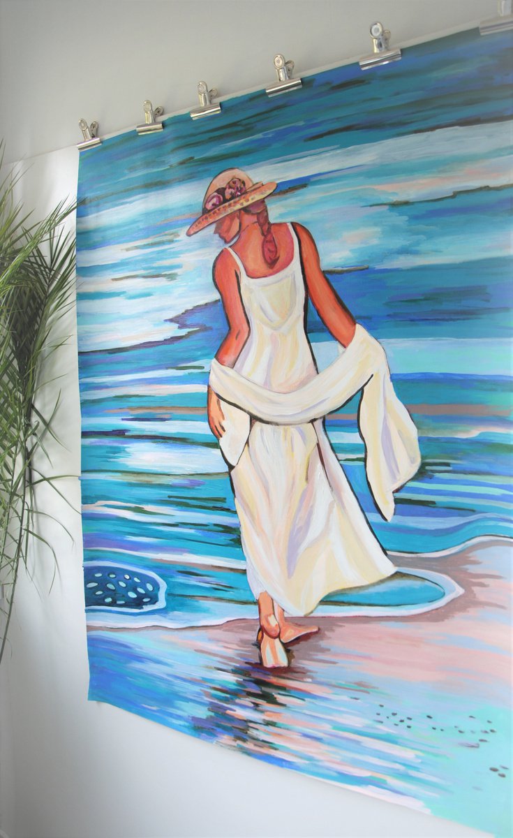 At the beach /134 x 100 x 0.1 cm by Alexandra Djokic
