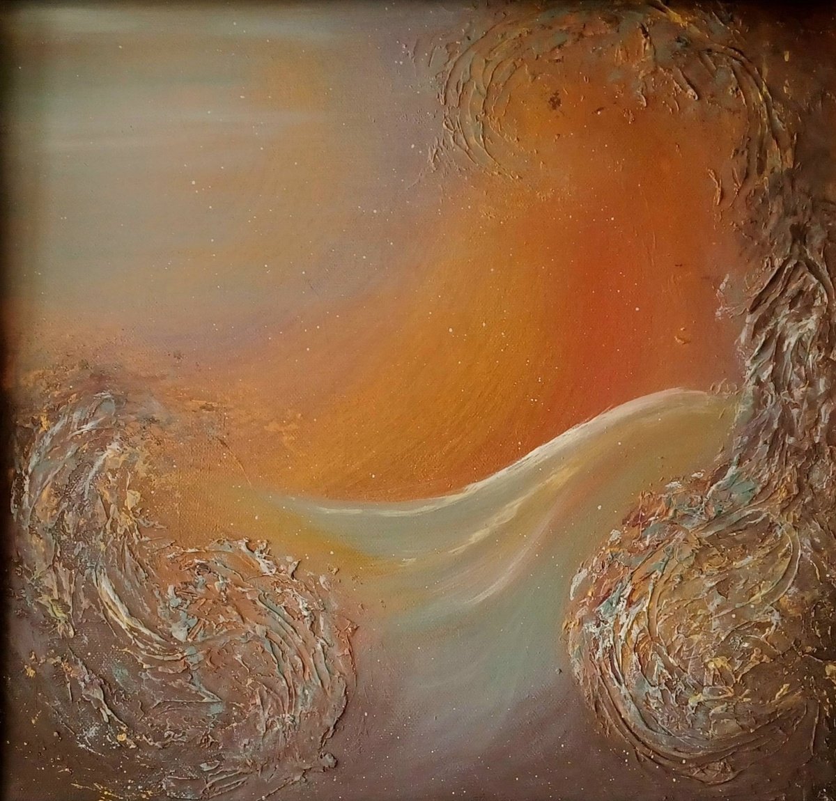 Golden Wave By Jo Van Kampen, 16 X 16, Artwork For Sale On Artfinder