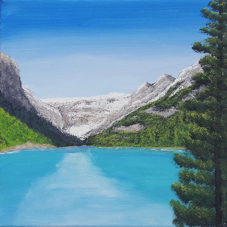 Lake Louise Acrylic Painting By Brian Sloan Artfinder