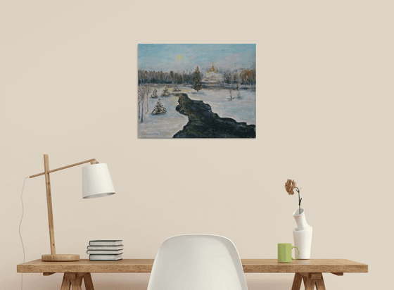 Winter Landscape | Original Oil on Canvas Painting