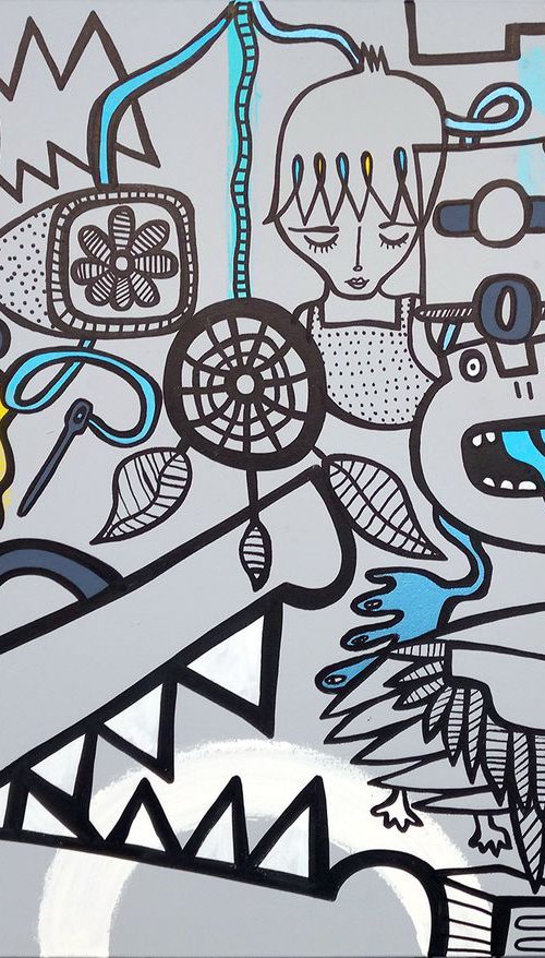 'Residency Wall' canvas 5 by Kev Munday