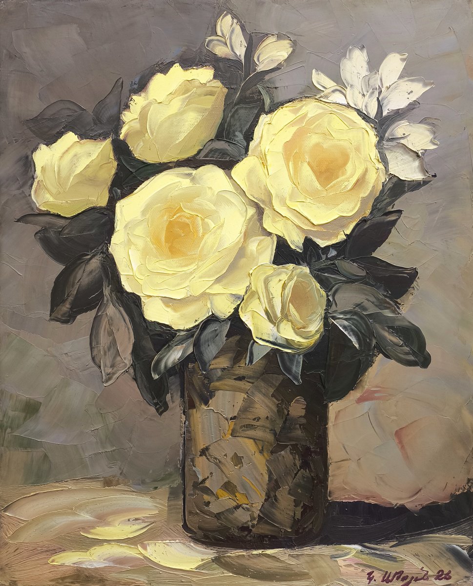 Golden Petals By Kamo Atoyan, 16 X 20, Artwork For Sale On Artfinder