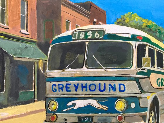 Bus In An American Town