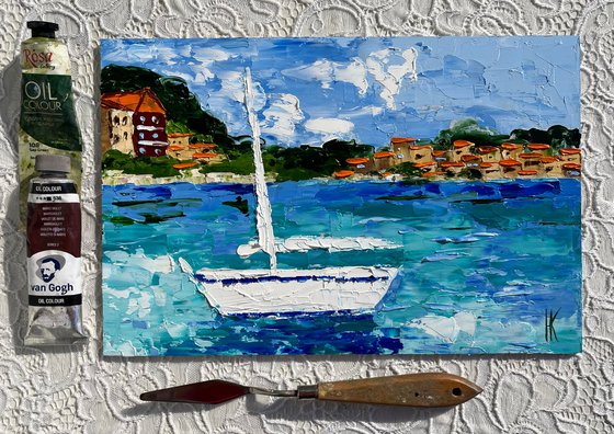 Amalfi Sailboat Painting