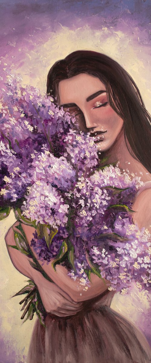 Lilac tenderness | 60*80 cm by Lada Ziangirova