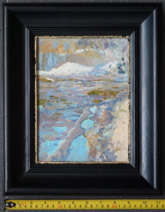 The last snow. Puddles. Pereslavl-Zalessky