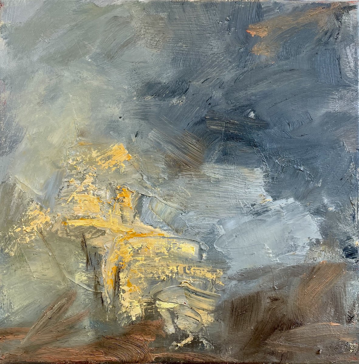 Expressive Oil Painting , Holding Fast By Sherry Edmondson, 13 X 13, Artwork For Sale On Artfinder
