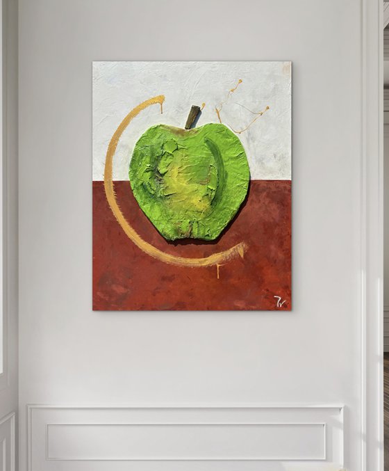 Green apple and gold