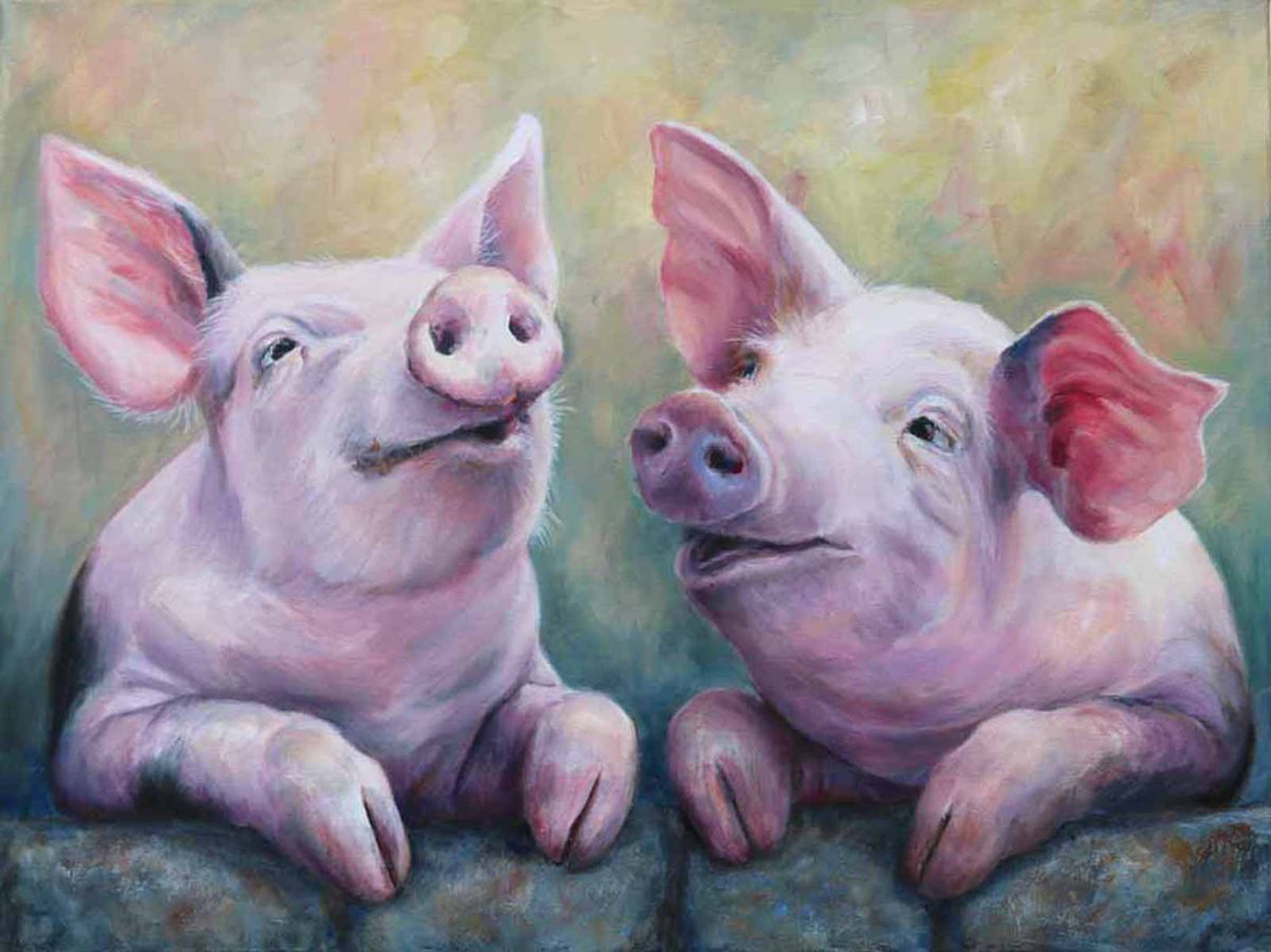 Bert And Ernie Oil Painting By Ruth Aslett Artfinder