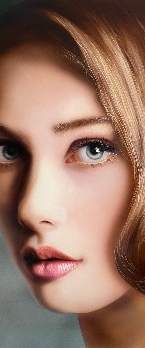 A photorealistic portrait by Dolgor Dugarova