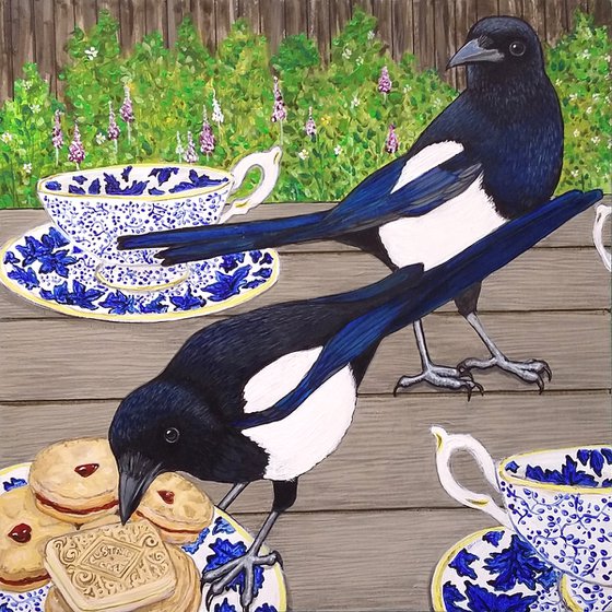 The last custard cream (Two magpies for joy )