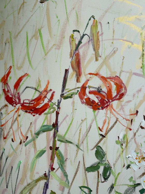 Lilies and roses