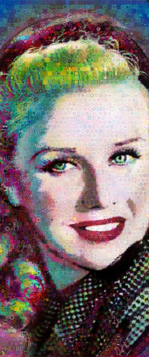 Ginger Rogers_Abstract_Collage by John Lijo Bluefish