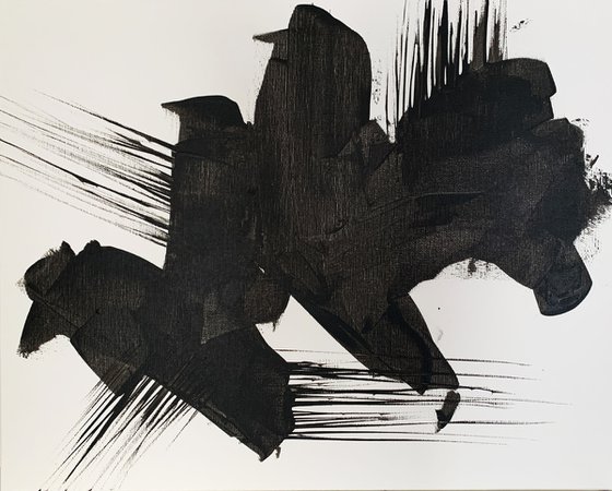 Black & White abstract painting. (3)