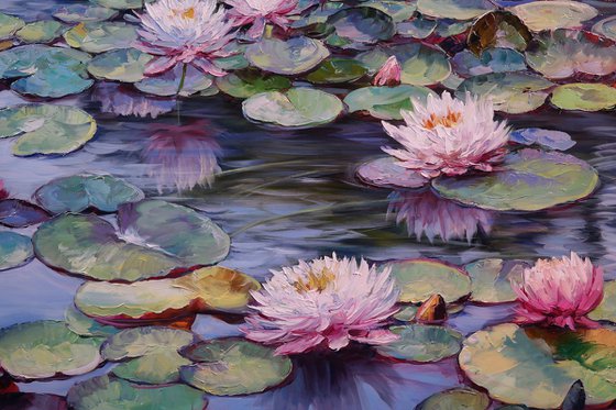 "Lilies on the Pond"