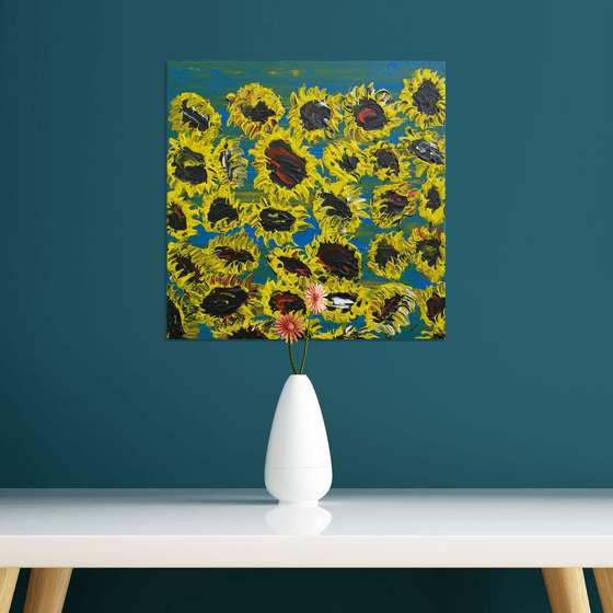 Blooming sunflowers 4
