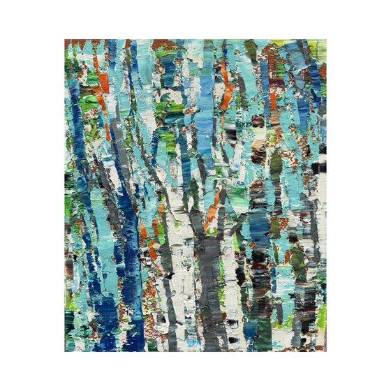 Whisper of the birch grove. Triptych